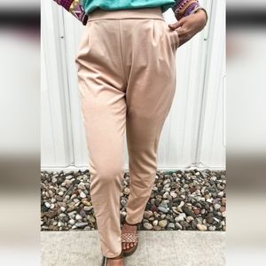 Heimish taupe khaki match stick skinny work pants play pants trousers slacks
